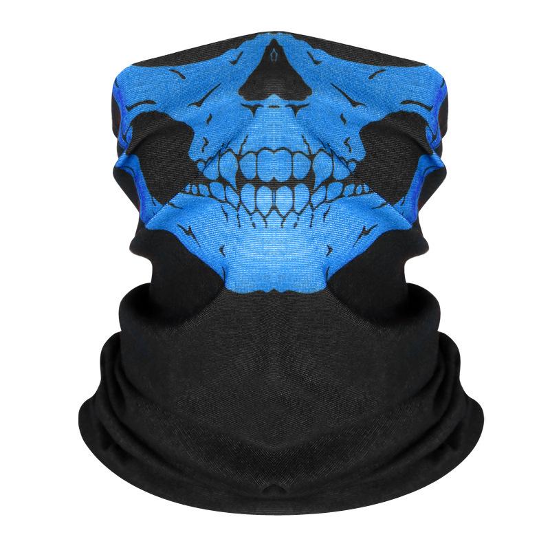 Cycling Men Scarf Halloween Ride Bandana Women Headscarf Ski Skull Half Face Mask Ghost Scarf Neck Hiking Scarves Masks