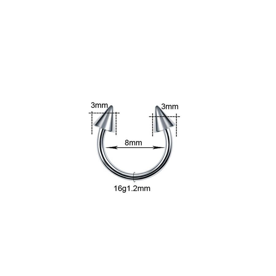 1PC G23 Titanium Nose Rings Lip Eyebrow Piercings Ear Septum Helix Cartilage Piercing Labret Nariz Septum Piercings Body Jewelry