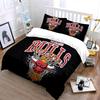 Red Bull Basketball Print Set Bedding Duvet Cover Set Duvet Cover Pillowcases  (1*Duvet Cover 2*Pillowcases, Without Duvet Insert)