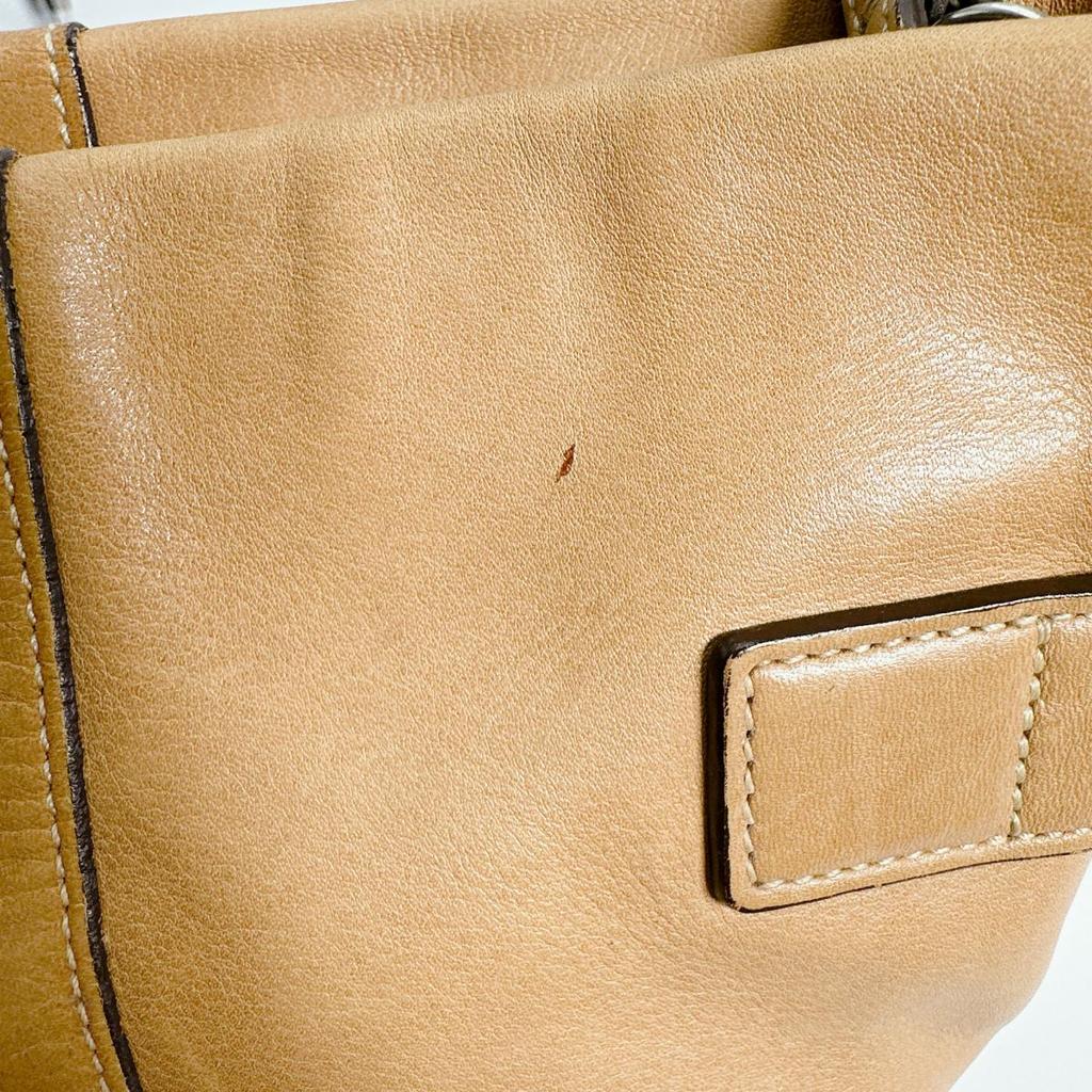 COACH Plain Long shoulder Shoulder Bag leather Brown Women 3594 Used