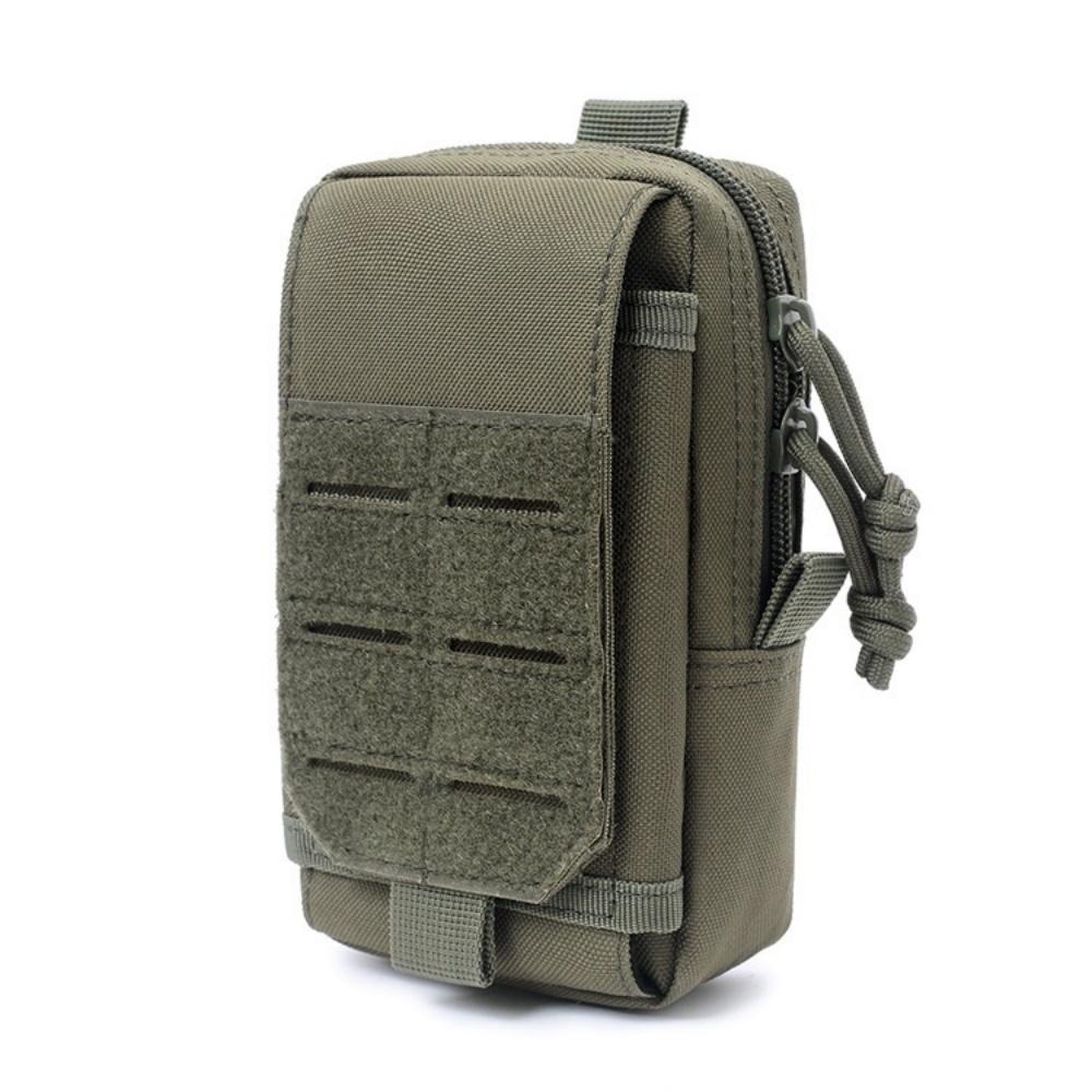 Tactical Waist Pack Silent Zipper Nylon Mobile Phone Bag Edc Belt Pouch Scratch Resistant Small Tool Bag For Outdoor Recreation