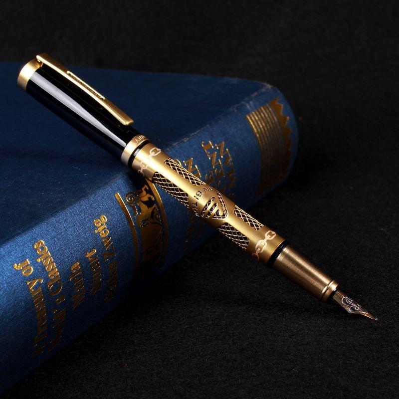 Retro Metall Füllfederhalter Nachfüllbare Tinte Elegant Geschenk zum Schreiben Schreibwaren Büro Schulbedarf