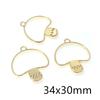 Bronze KC Gold plated Rhodium Border Mold Geometric Hollow Metal Frame Bezel Epoxy Resin Pendant Tray For DIY Jewelry Making