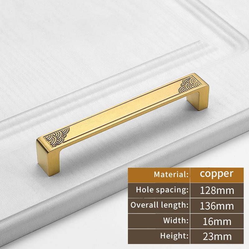 High-end Solid Brass Cabinet Door Handles Bedside Table Cabinet Wardrobe Wine Cabinet Pull Drawer Knob and Furniture Hardware