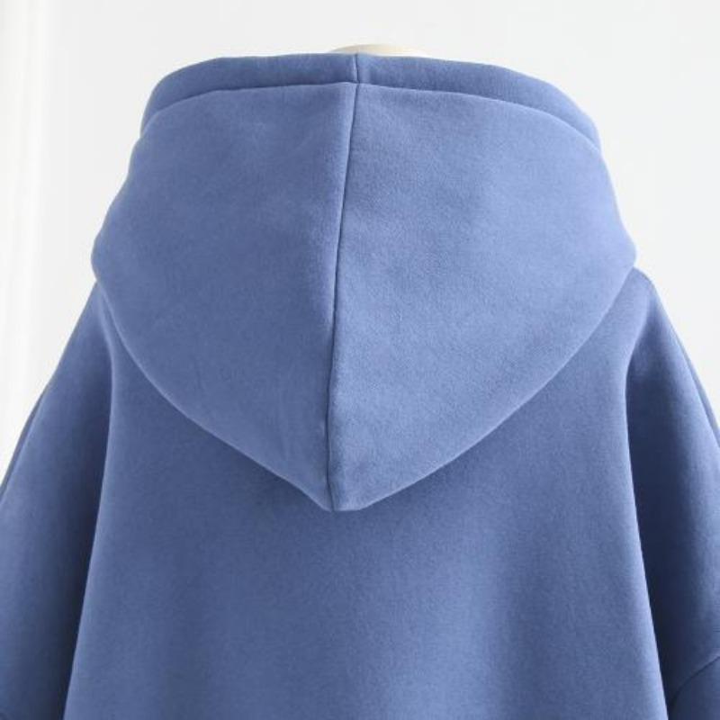 Sweatshirt for Women Oversize Hooded Fleece Thickened Loose Solid color Casual Pullover Long Sleeve Winter Sweatshirt Top