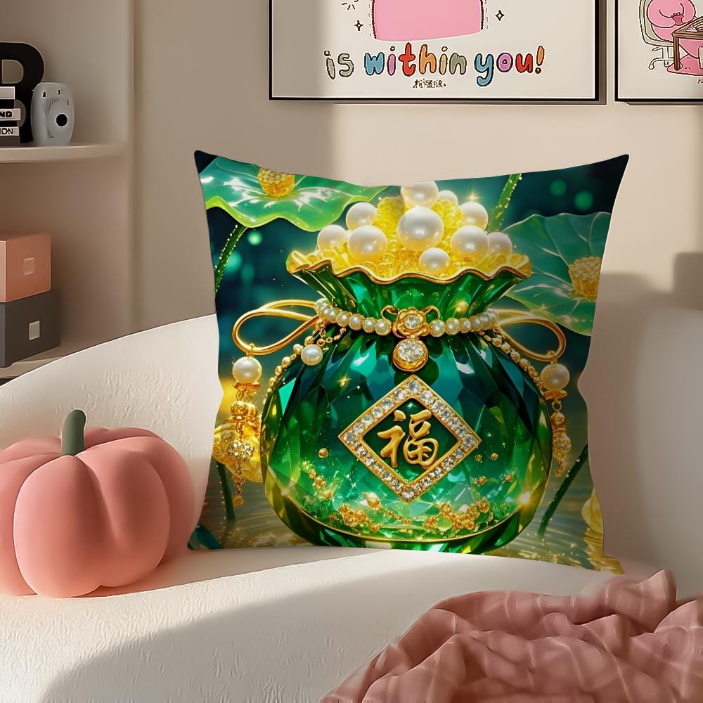 Irish Traditional Holiday Art St Patricks Day Cushion Cover Pillowcase Short Plush Invisible zipper Room Sofa Cushion Cover