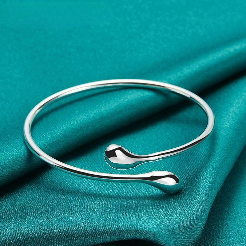 Silver Water Drop Adjustable Bracelet Bangles For Women Fashion Jewelry