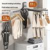 Folding Fan-shaped Wall Mounted Clothes Drying Rack Multi-Rod Underwear Hanging Rack with Sock Clips