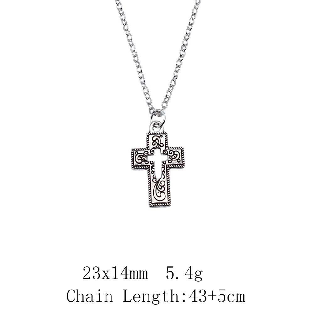Birthday Gifts Boho Necklace Cross Skull Necklace On The Neck 43cm Chain Women's Bag Long Necklace