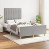VidaXL Bed Frames with Headboard, Upholstered Bed, Double Bed, Adult Bedroom Interior Bed, Modern, Grey 3270527