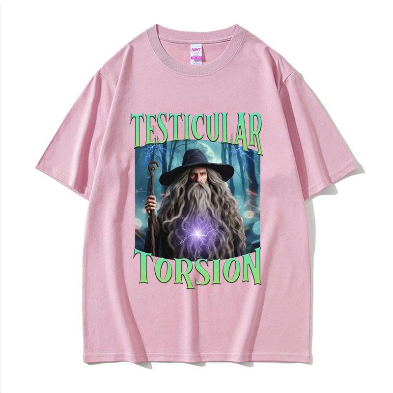 Shadow Wizard Funny T Shirt Testicular Torsion Meme Graphic Tee Shirt Men Women Retro Gothic Oversized Short Sleeve Tshirt Tops
