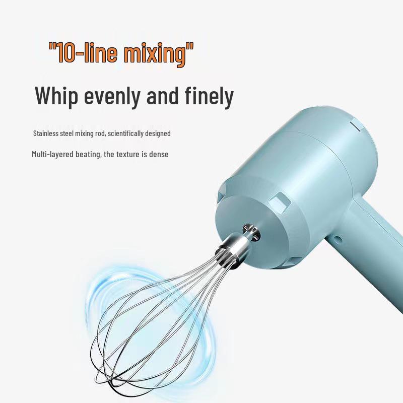 Wireless Rechargeable Handheld Egg Beater for Baking: Cream, Cake, & Egg White Frother Mixer