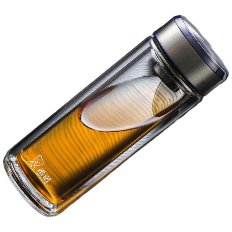 Heenoor Double-Layer Portable Tea Infuser Glass