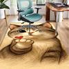 Black Cat In Sunflower Town Office Rug Chair Mat, Game Carpet, Suitable for Front Door, Bedroom, Living Room, Desk, Holiday Gift
