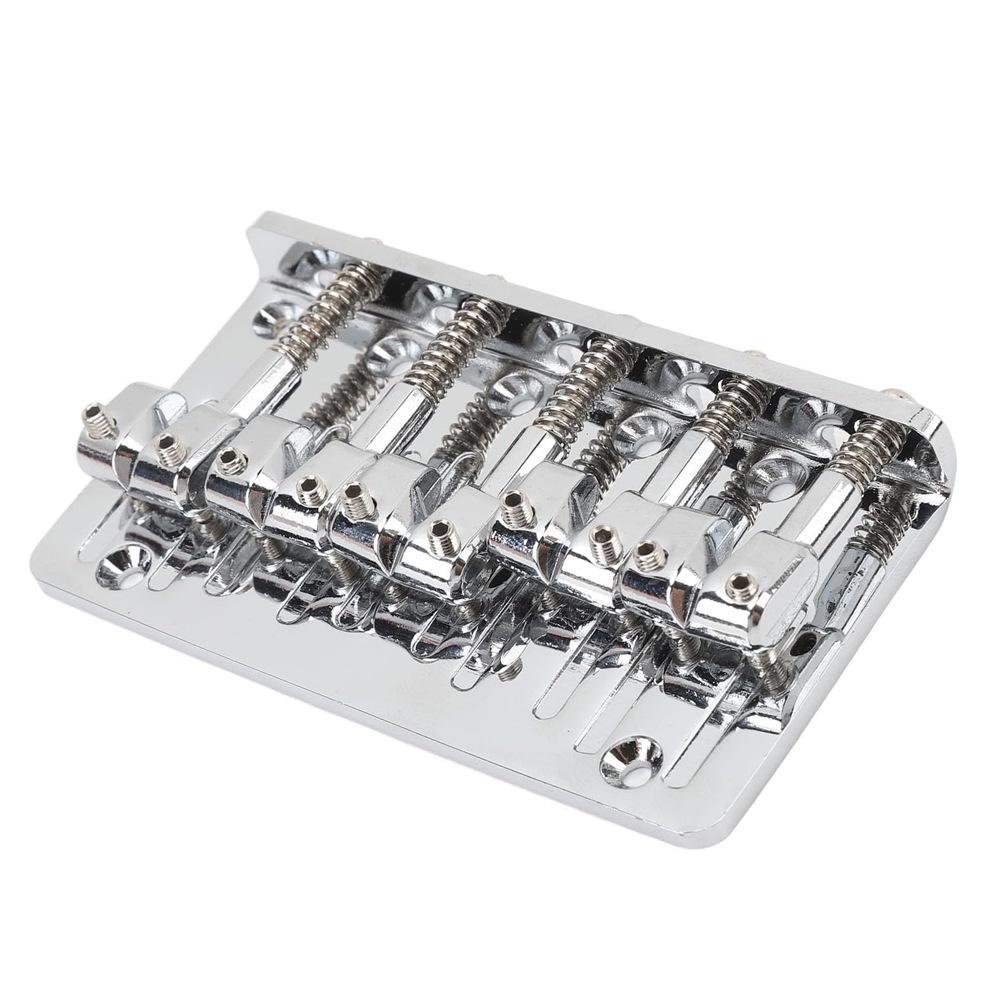 5 String Bass Bridge L-Shape Tailpiece for Electric Bass Guitar Replacement Parts Stable Tuning Durable Easy Install