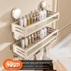 No-Drill Suction Bathroom Shelf with Hooks