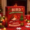 Bird Advents Calendars 2025 24 Days Acrylic Bird Ornaments Christmas Countdown Calendar Fun Animal Christmas Tree Decor Holiday Gift for Bird Lovers
