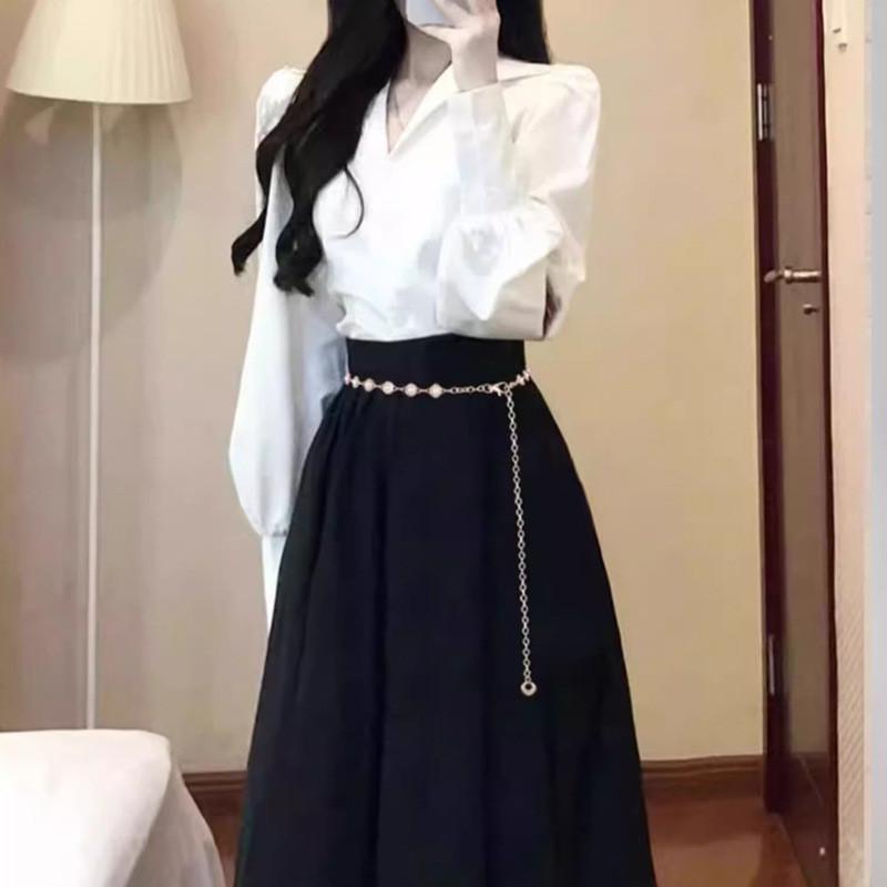 Pearl Water Drilled Metal Waist Chain For Women Summer Fashion Accessory