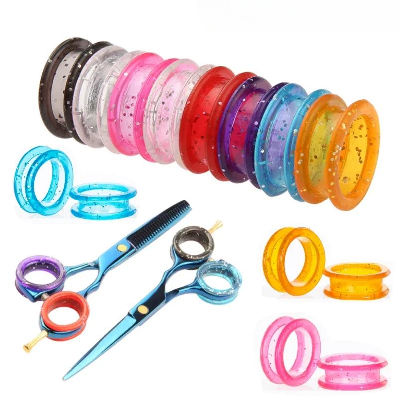 4Pcs Silicone Grooming Scissors Ring Pet Shears Ring Fit Professional for Shears Dog Cat Comfortable Cutting Hair Tools
