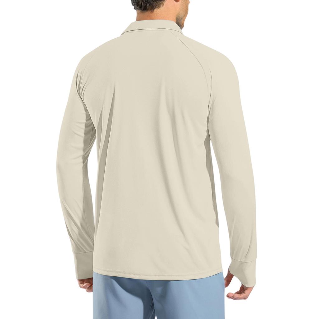 Men's Raglan Long Sleeve Golf Shirt UPF 50+ Lightweight Shirt