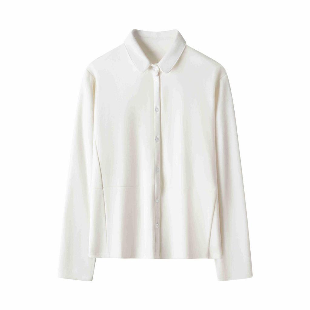 New Double-Sided Plush Women's Autumn/Winter Shirt with Cashmere Protein, 3A Antibacterial, Slim Fit—Wear Out or as Base Layer