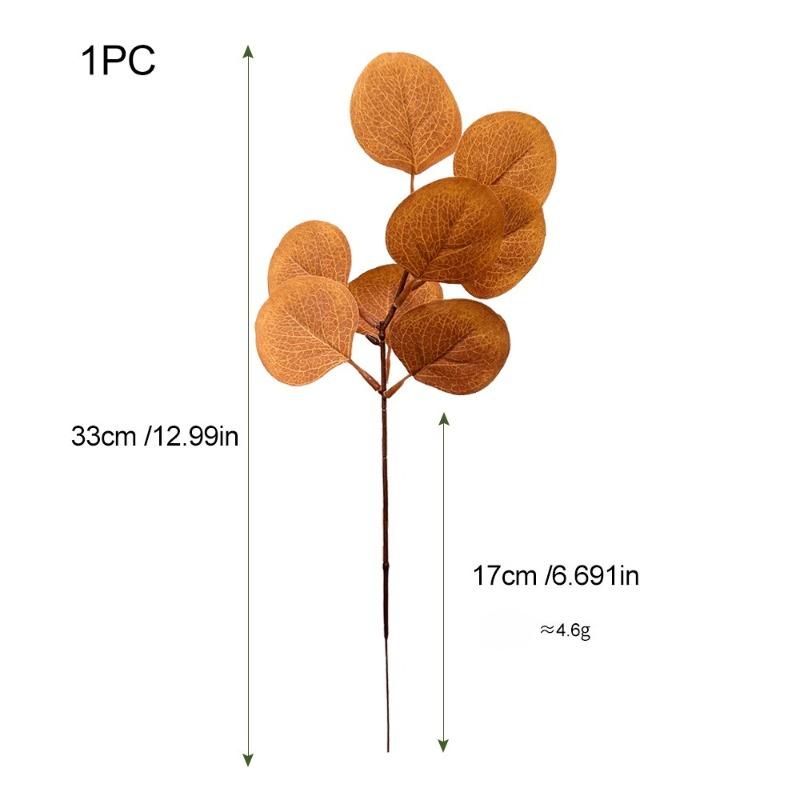 

Искусственные листья эвкалипта, Одиночные листья монетки, Осеннее украшение для дома, Настольные украшения, Реквизит для фотосъемки оранжевый