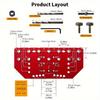 Shelf Pin Hinge Jig 2 in 1 All Metal Cabinet Hardware Tool Drill Guide with 1/4in 5mm Drilling Bits