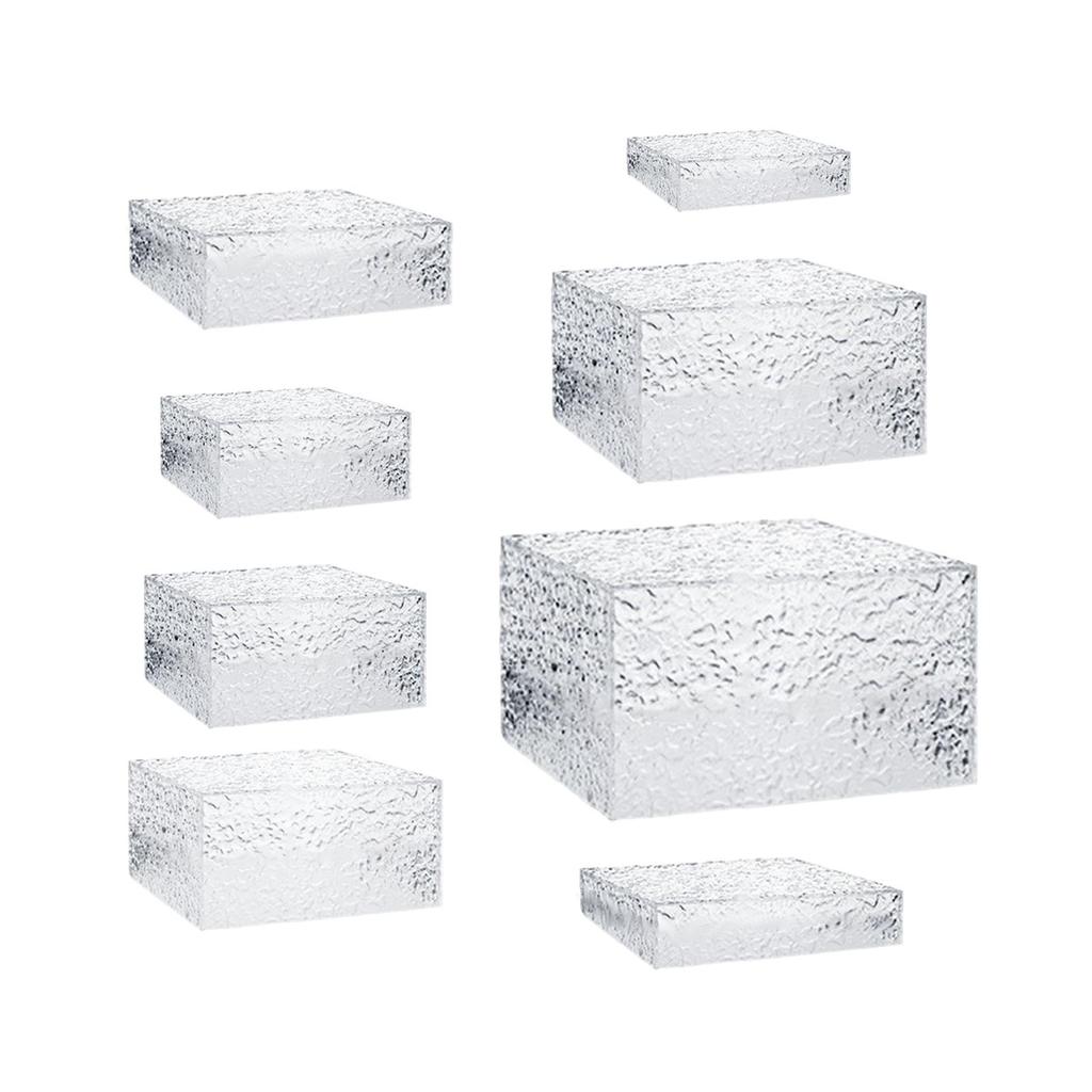 Acrylic Cube Display Box Riser 5 Sided Food Display Stand Buffet Riser for Jewelry Collectibles Cosmetics Collection Cake