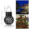 1-4PCSLED Outdoor Flame Effect Hanging Lantern Waterproof Garden Decoration Lamp Solar Fairy Light for Patio Garden Yard