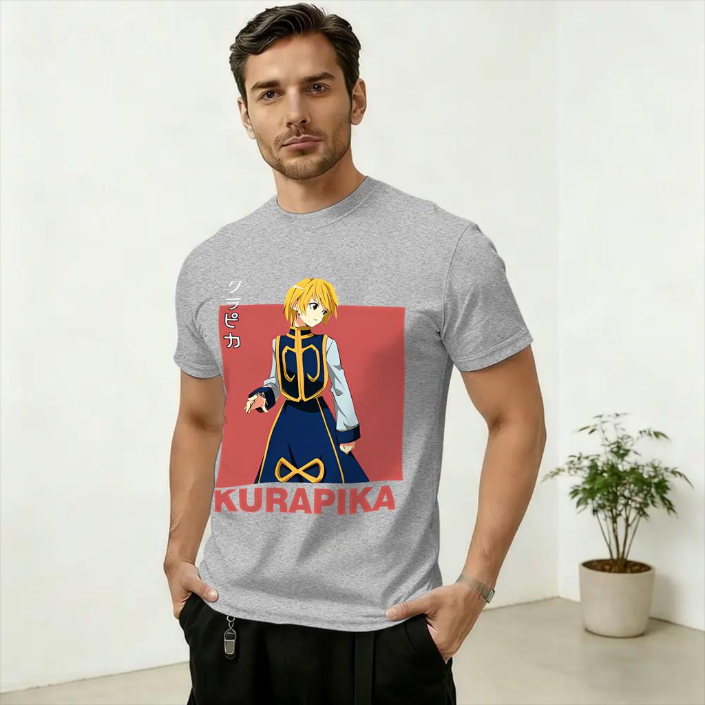 Kurapika T Shirt for Unisex Pure Cotton Vintage TShirt Crew Neck Tees Short Sleeve Clothes Printed