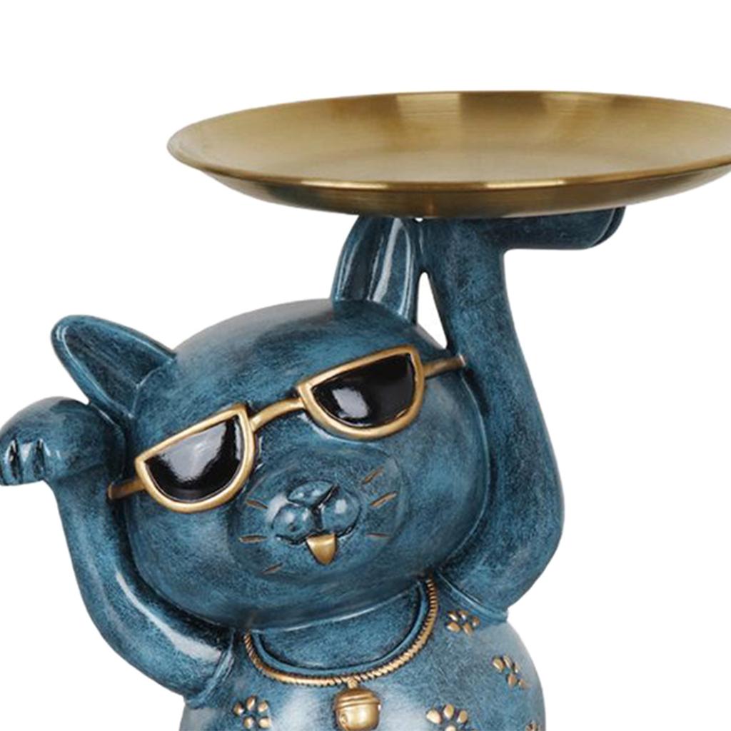 Statue Storage Tray Standing Resin Animal Sculpture Crafts Tabletop Countertop Shelf