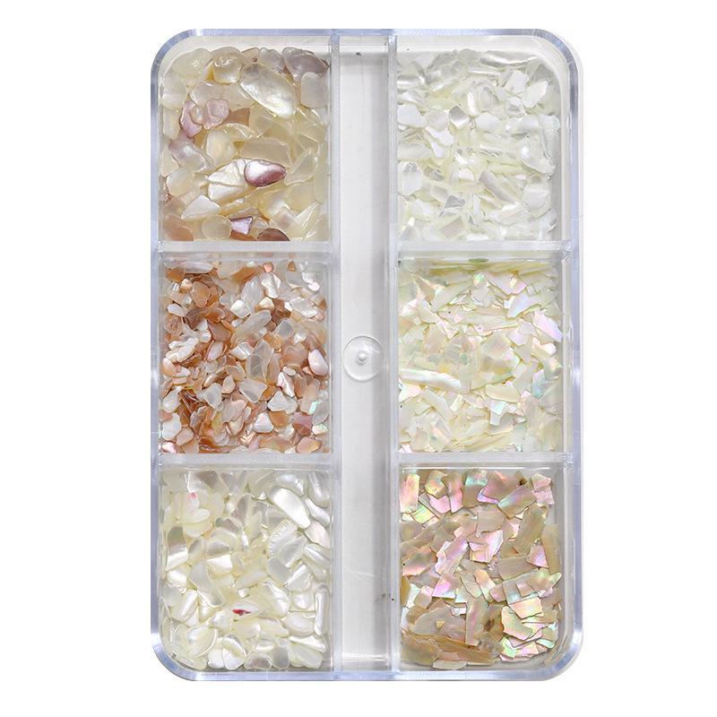 Japanese Aurora Fantasy Shell Nail Art: High-Gloss, Ultra-Thin, Irregular Abalone Pieces for Wearable Nail Designs