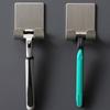 Stainless Steel Drillless Bathroom Razors Holder Wall Mounted Hook For Shaver Organizers Waterproof Rustproof Bath Storage Solution