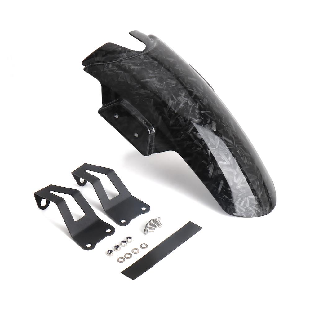Motorcycle Accessories Front Fender Plastic Black Forging Pattern Carbon Fiber For Moto Guzzi V100 Mandello V100 MANDELLO 2022-