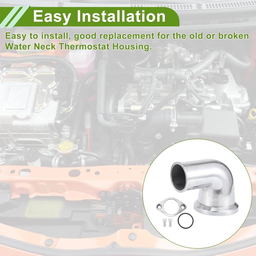 90 Degree Swivel Water Neck Thermostat Housing for Chevy SBC BBC 265 283 305 307 327 350 383 400 396 402 427 454 472 502 348 409 Aluminum Alloy