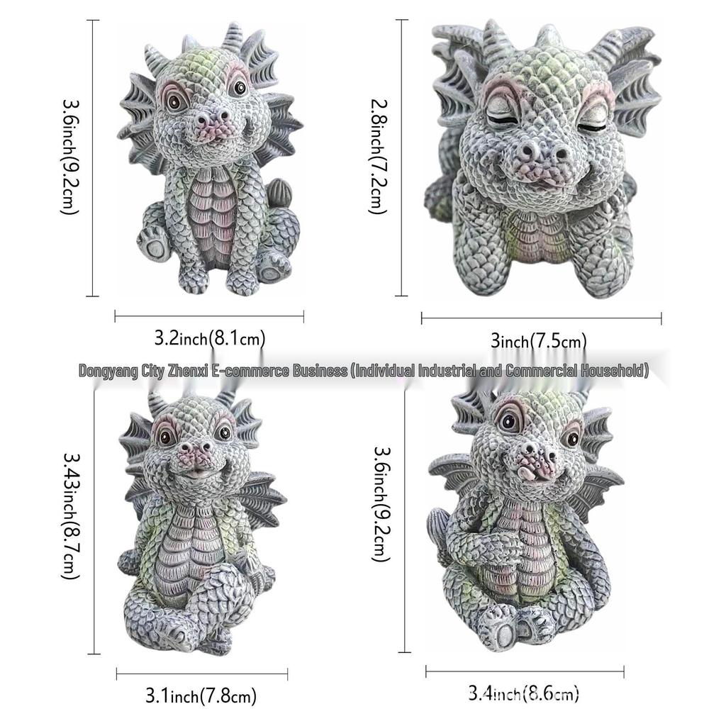Creative Outdoor Courtyard Resin Cartoon Dragon Ornaments