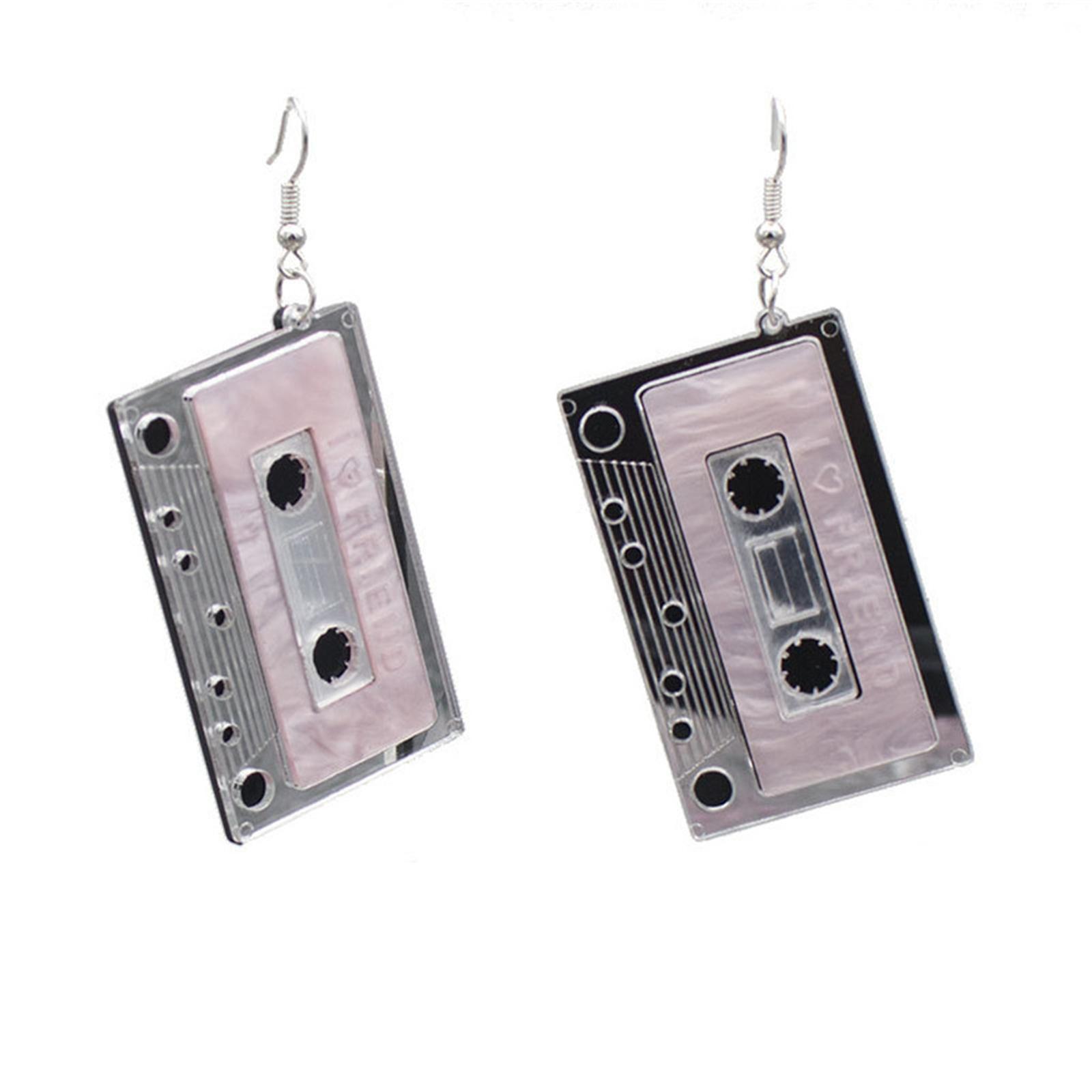 

CutieJewelry Cassette Tape Dangle Cute Women s Drop Pretty Earrings One Size срібний