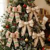 Double Layer Christmas Tree Bowknot Hanging Exquisite Christmas Tree Decoration Large Size Cloth Xmas Party Supplies