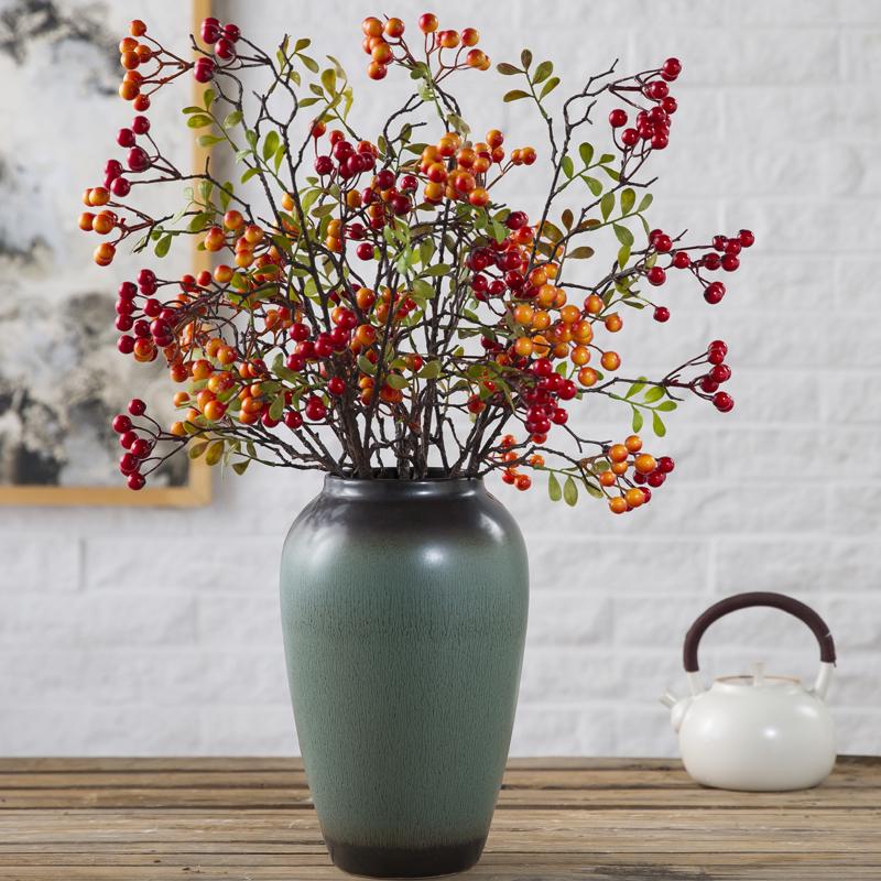 

American Retro Ceramic Vase for Living Room Decoration - Light Luxury Floral Arrangement Ornament