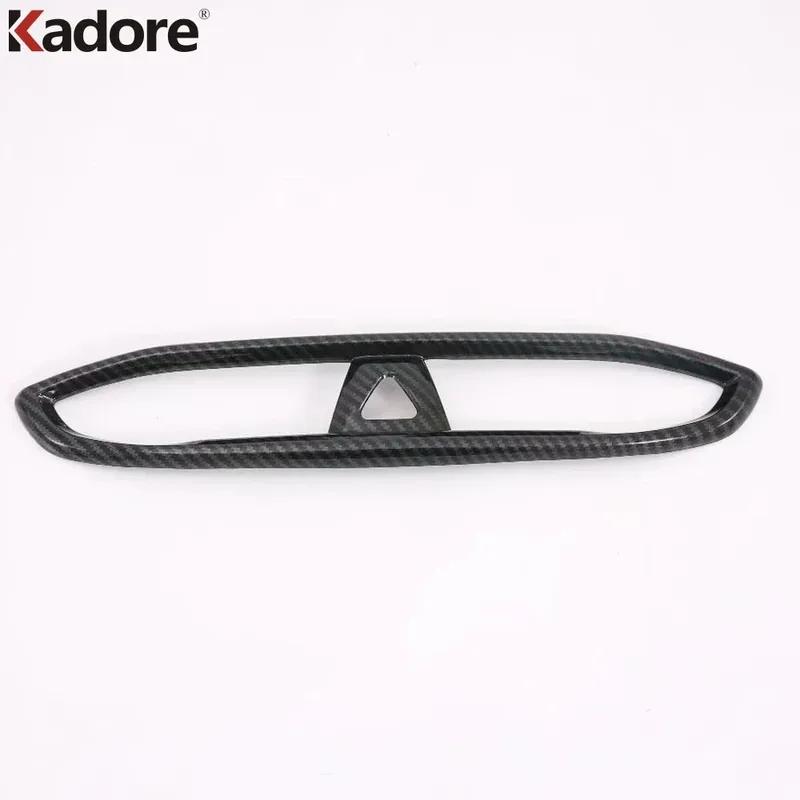 For Hyundai Santa Fe    Carbon Fiber Car Front Center Air Condition Vent Outlet Cover Trim Interior Accessories