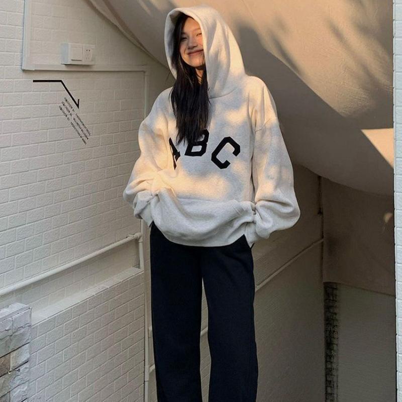 

Женский свитер флисовый утолщенный осенне-зимний новый корейская версия свободный и универсальный топ M