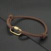 New Men Adjustable Survival Bracelet With Multi-color Options Stainless Steel Clasp Outdoor Adventures Grade A 3mm Rope Braslet