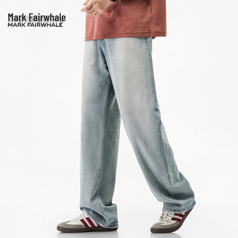 Mark Fairwhale Men's Lyocell Blend Loose Straight Jeans
