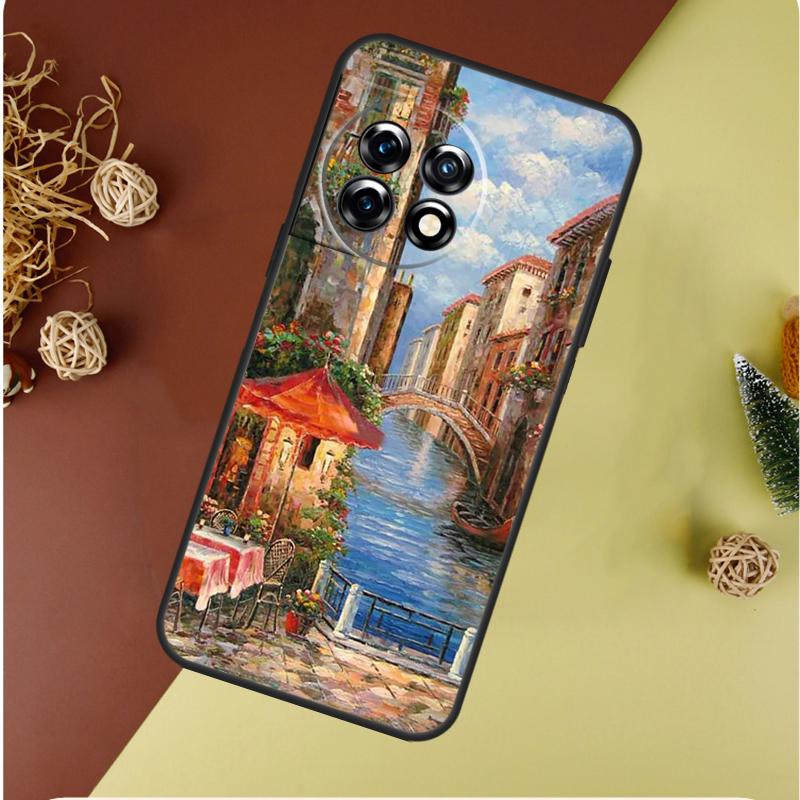 Travel italy Street Venice For OnePlus 13 12 11 12R 13R 9 10 Pro 8T 9RT 10T 10R Nord 4 CE 2 3 Lite N20 N30 Phone Case