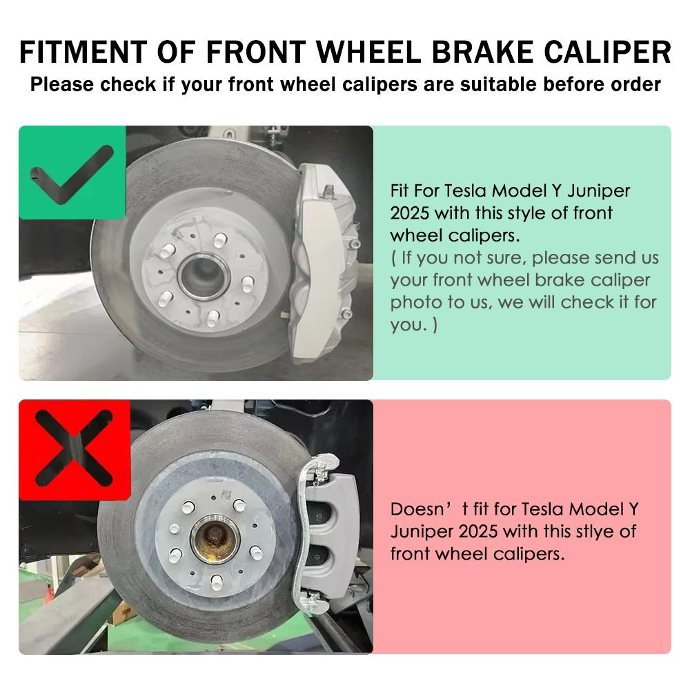 Heenvn Brake Caliper Covers For Tesla Model Y Juniper 2025 2026 Aluminum Alloy Wheel Hub Set Car Calliper Modification Exterior