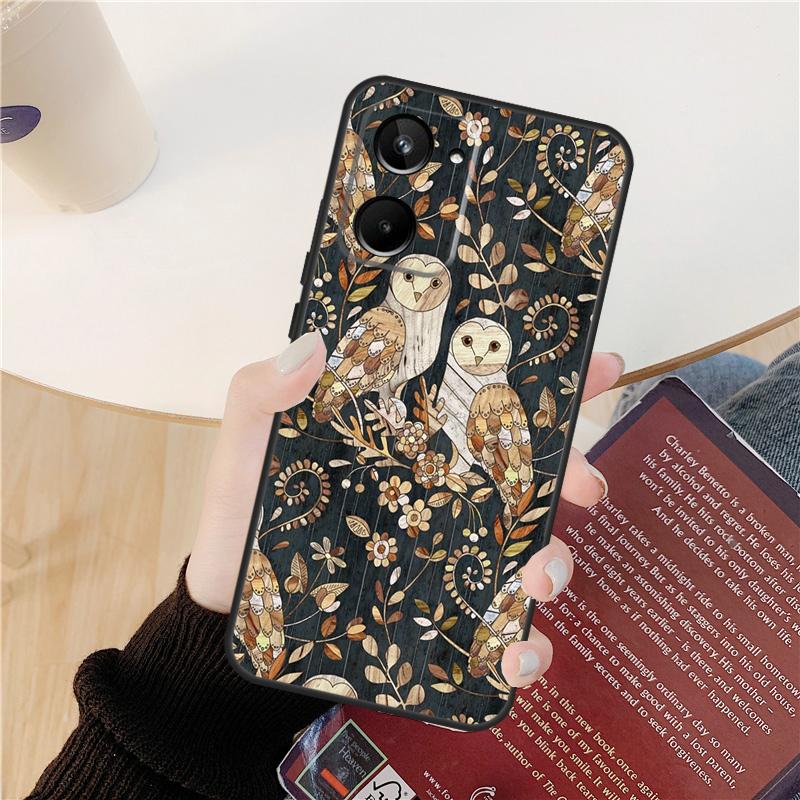 Cartoon Owl Case For Realme C55 C75 C67 C61 C53 C51 C21Y C25S 10 11 12 13 14 Pro Plus GT 6T 6 5 GT7 Pro