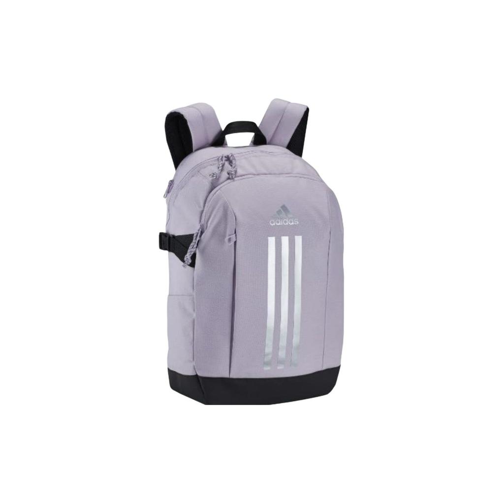 adidas Power Sports Training Casual Large Capacity Recycled Polyester Backpack Unisex Backpack Black Metallic-Silver IT5362