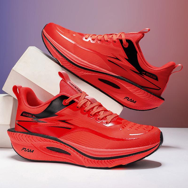 Men'S Running Shoes Race Premium Trainers Off-Road Anti-slip Outdoor Mesh Couple Footwear Sneaker Cushioned Ventilated Style Footwear