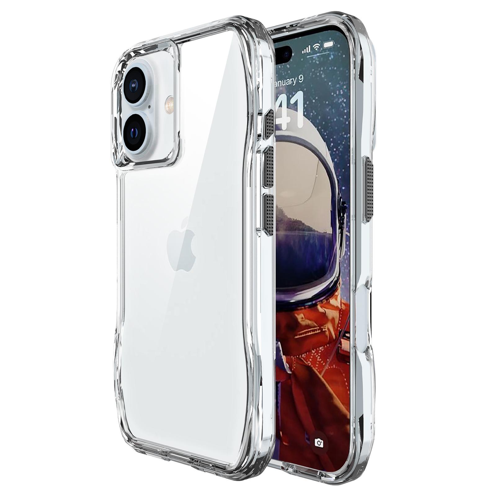 

For iPhone 17 Case Anti-Scratch TPU+PC Hybrid Clear Phone Cover A