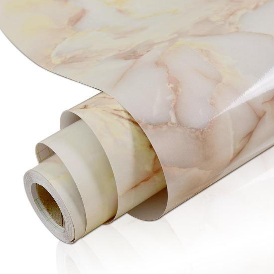 Waterproof Marble Vinyl Film Self Adhesive Wallpaper for Bathroom Kitchen Cupboard Countertops Contact Paper Home Decor Stickers